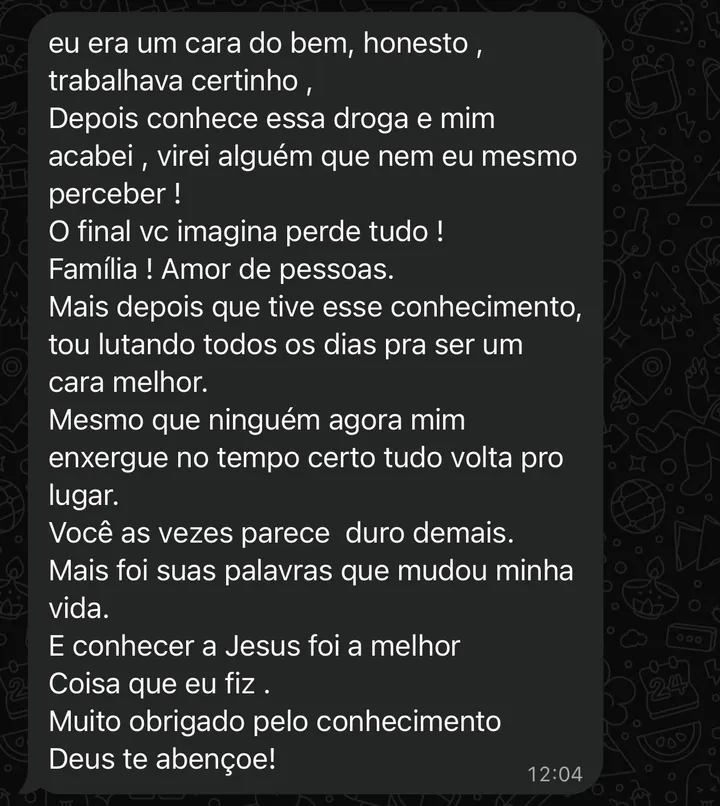 Depoimento de aluno do programa