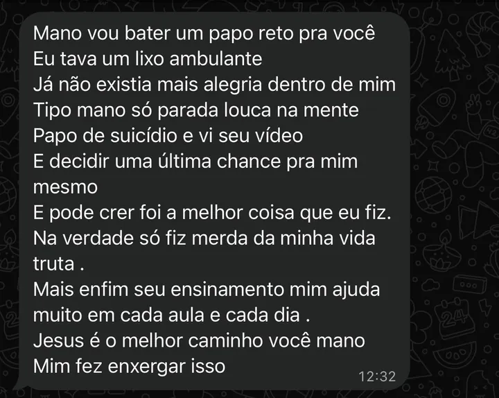 Depoimento de aluno do programa